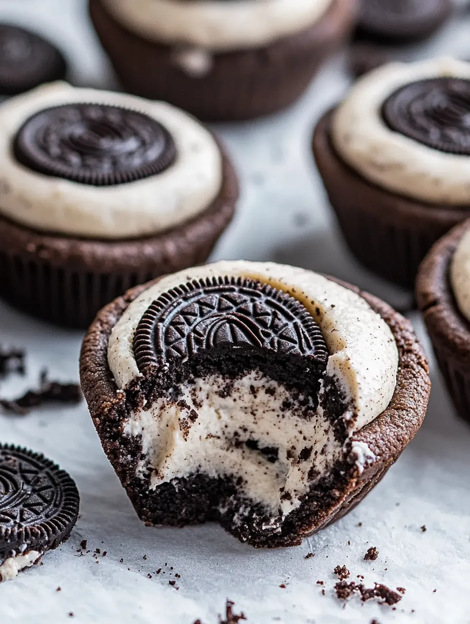 A cupcake with a bite gone from it.