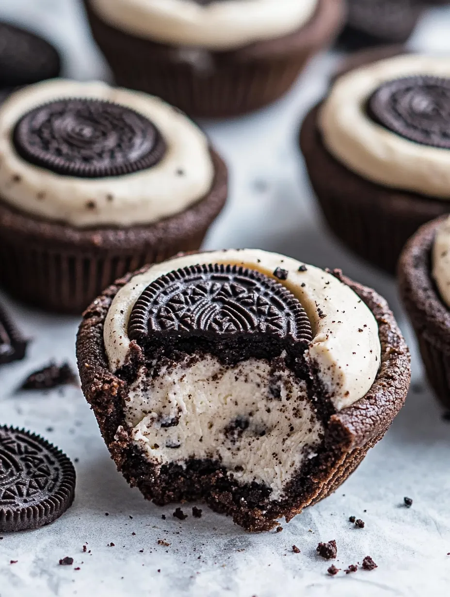 A cupcake with a bite gone from it.