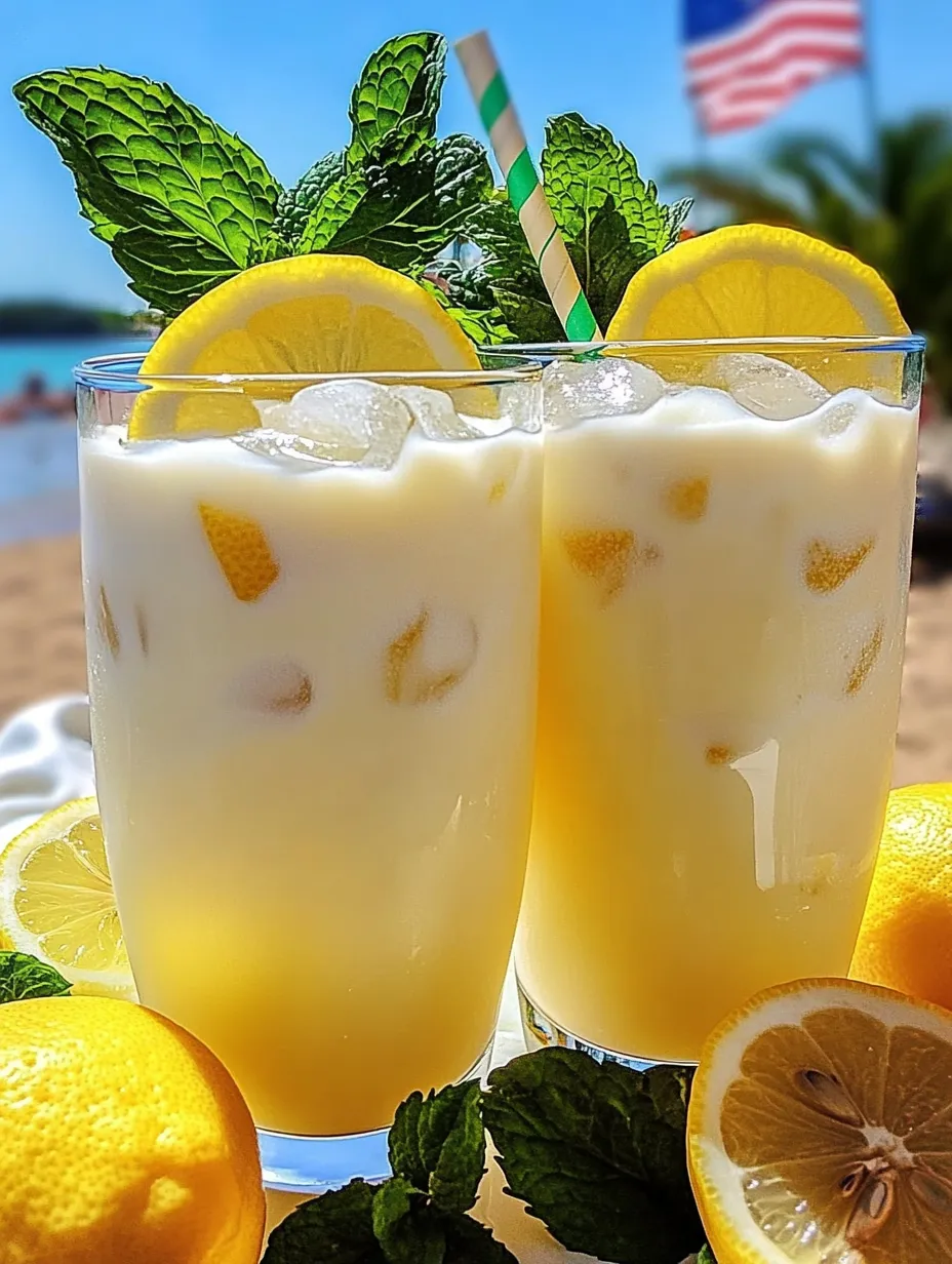 Two glasses of lemonade with lemon slices.