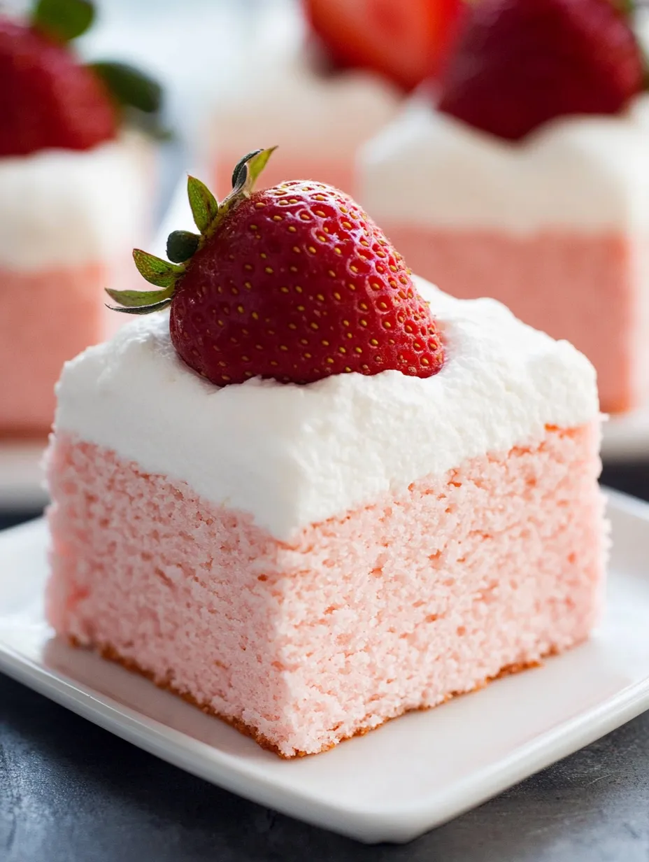 A slice of cake with a strawberry on top.