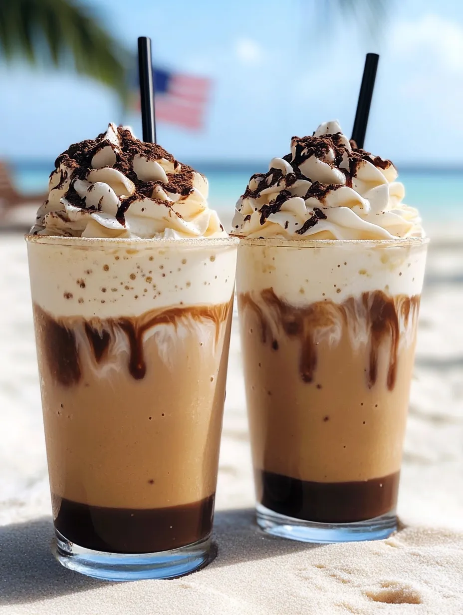 Two glasses of chocolate milk.