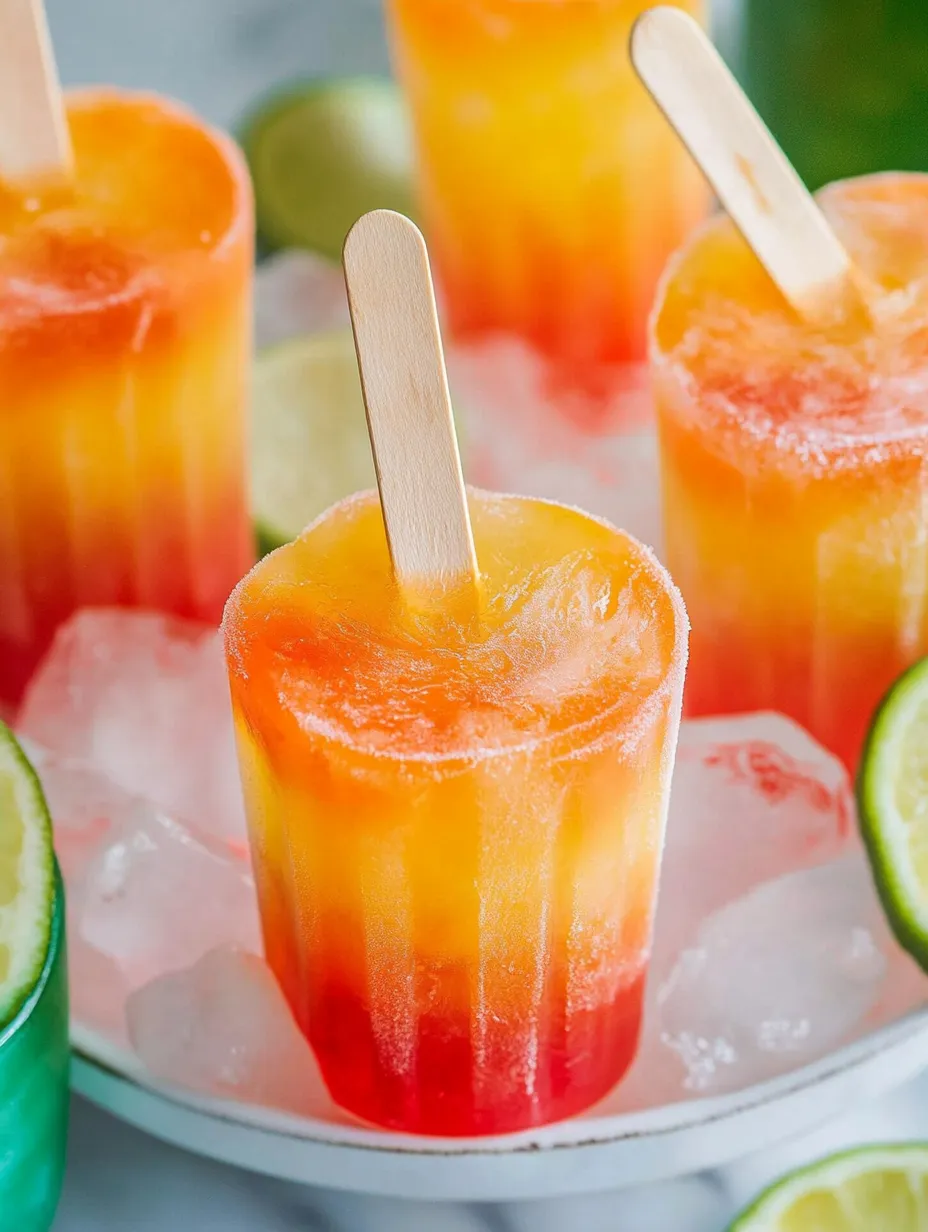 A pile of popsicles with limes and lemons.