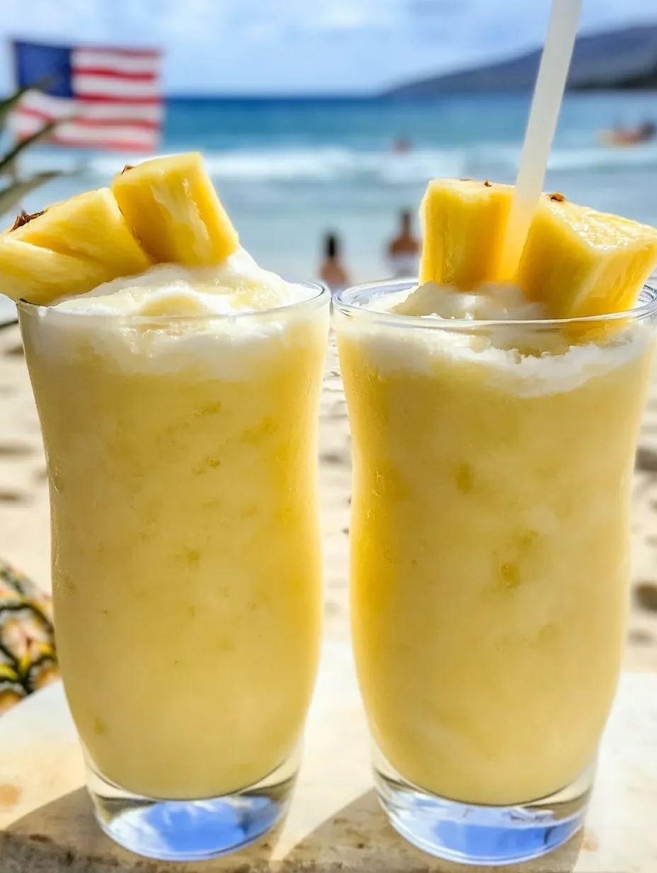 Two glasses of pineapple juice.