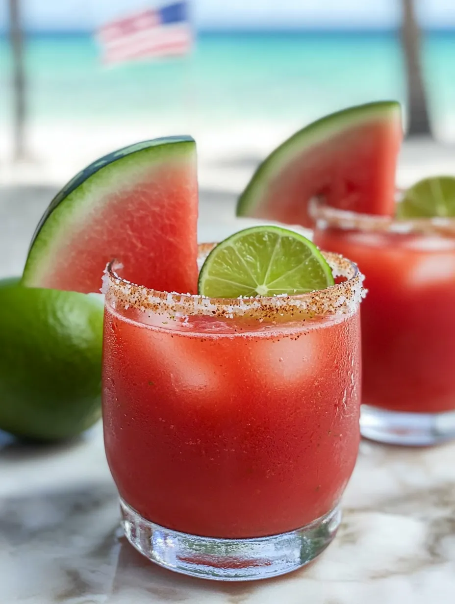 Two glasses of red drink with limes.