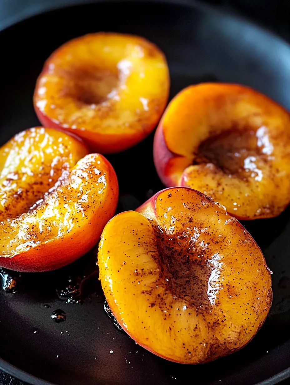 Four peaches on a plate.