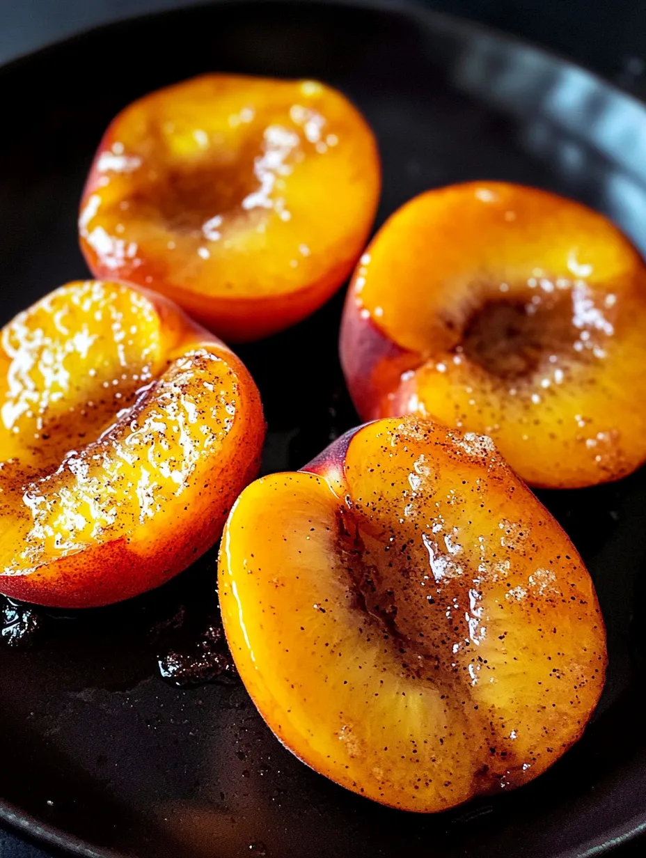 Four peaches on a plate.