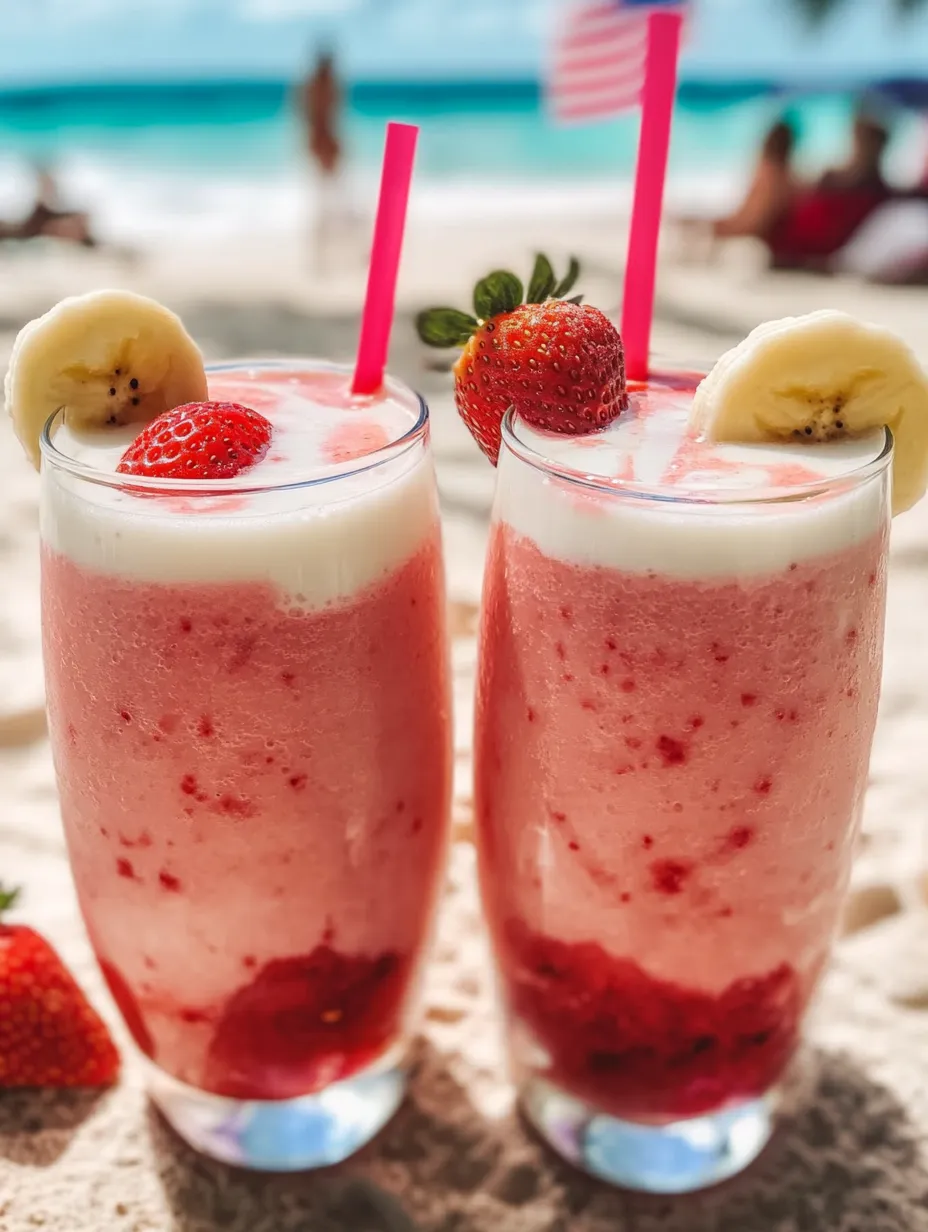 Two glasses with strawberry milk inside.