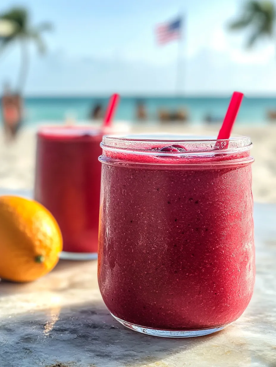 Two glasses of smoothie with straws.