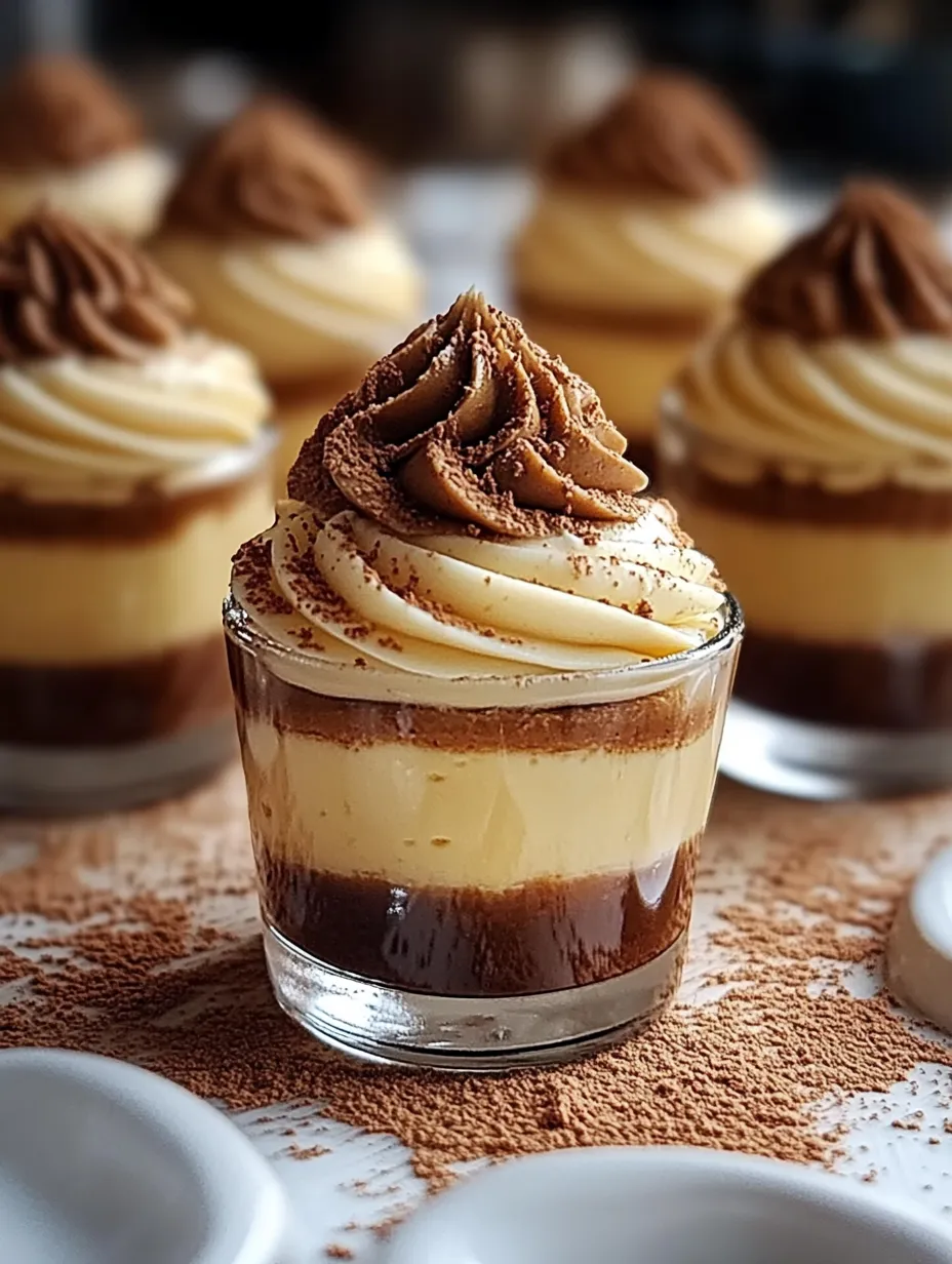 A tiny chocolate-topped dessert with whipped cream.
