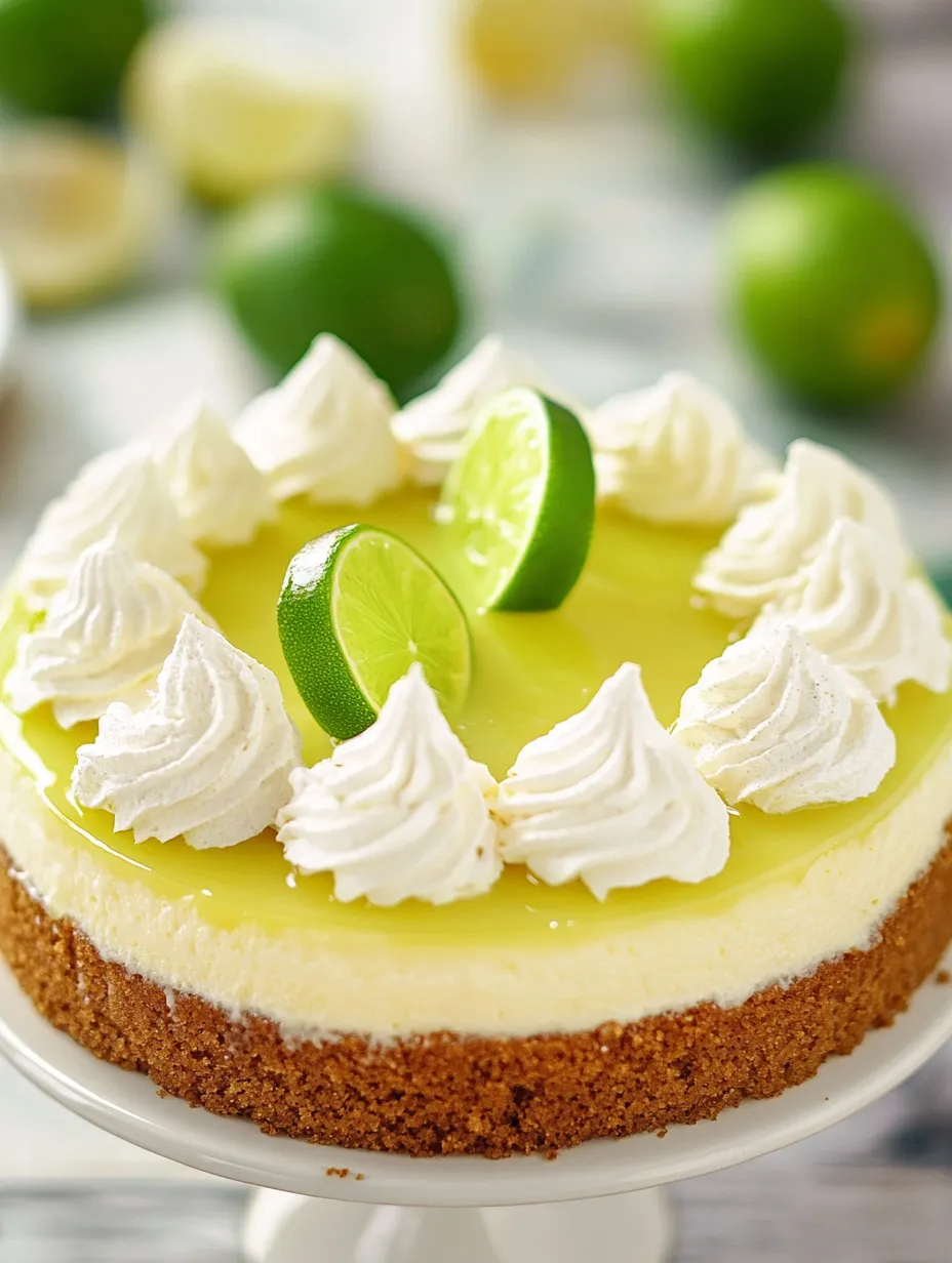 A slice of cake with white frosting and limes on top.