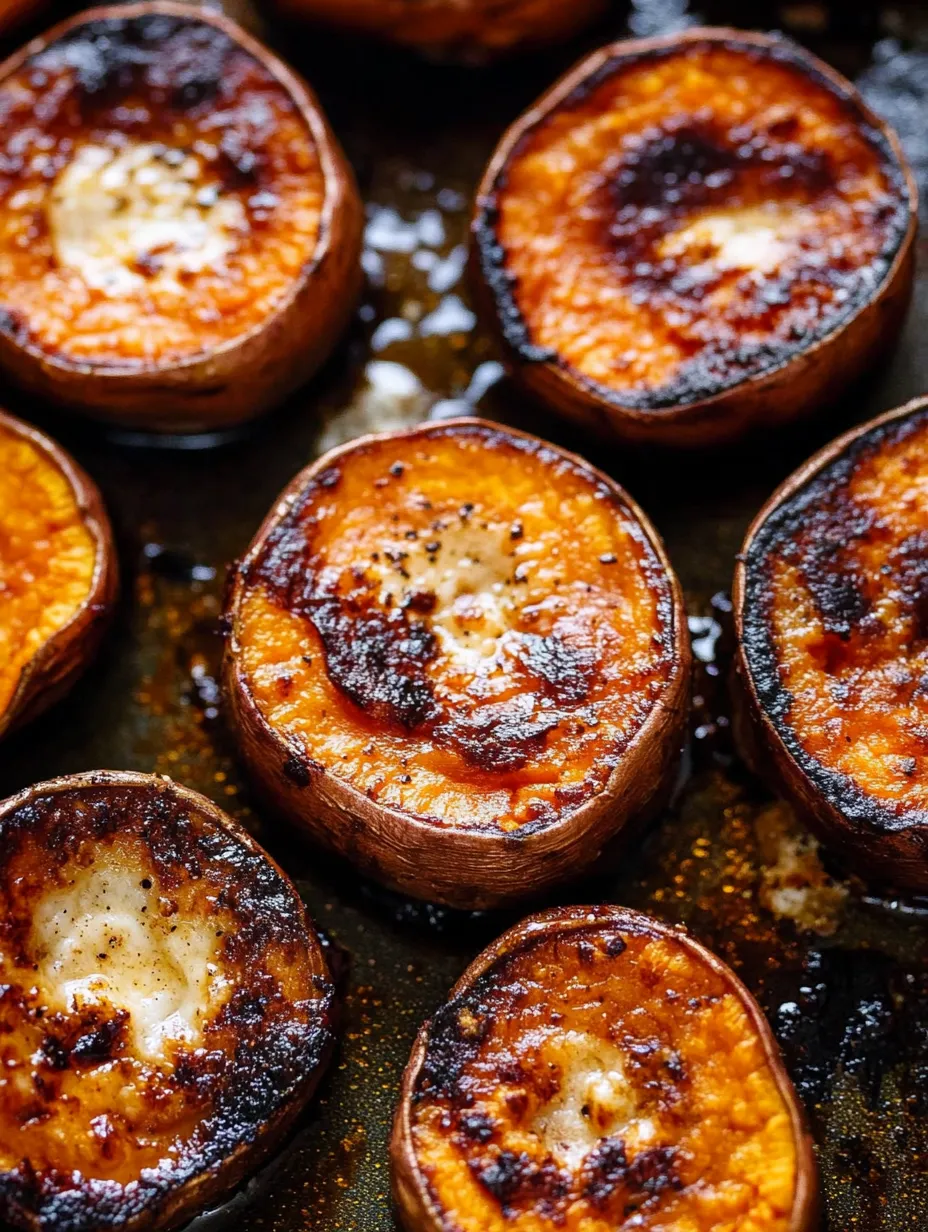 Sliced cooked squash on a pan.