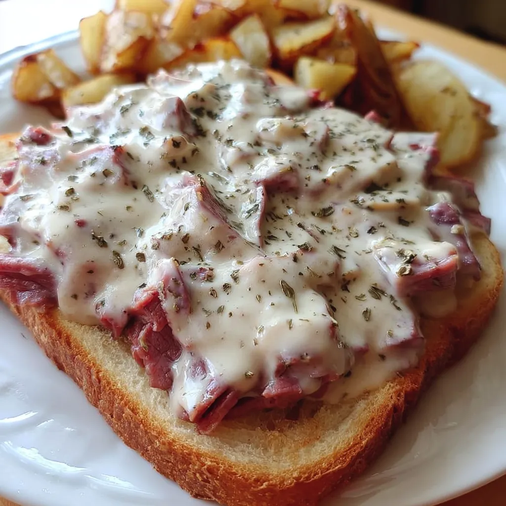 A plate piled with meat and potatoes.