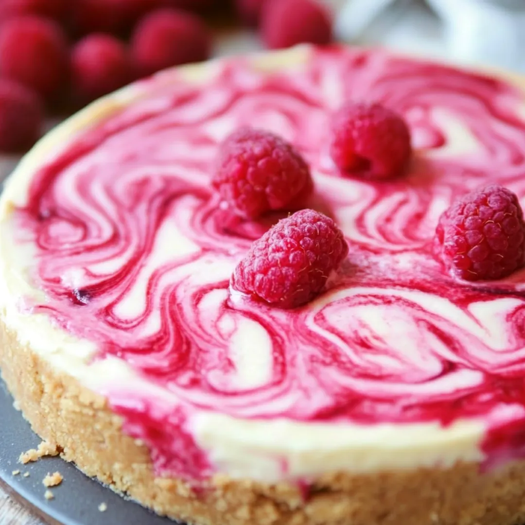 Slice topped with raspberries