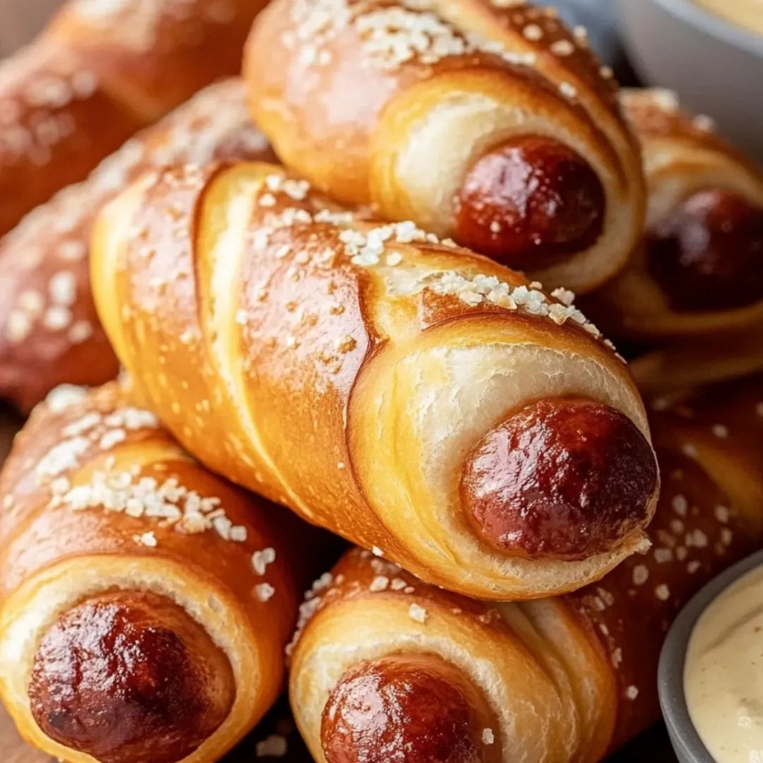 A pile of hot dogs covered in sauce.