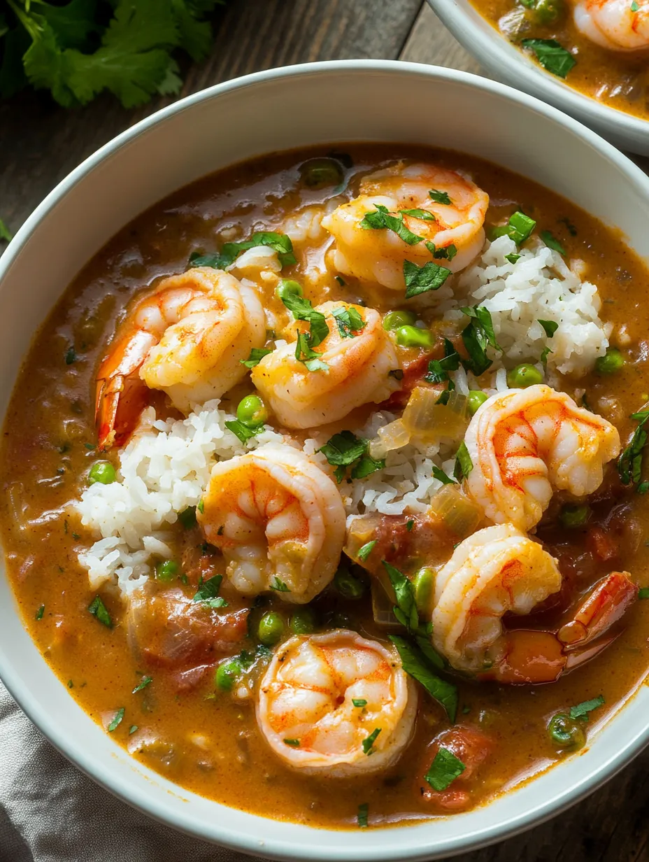 A bowl of shrimp and rice.