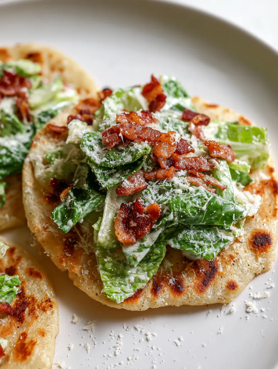 A plate loaded with lettuce, chicken, and beef bacon.