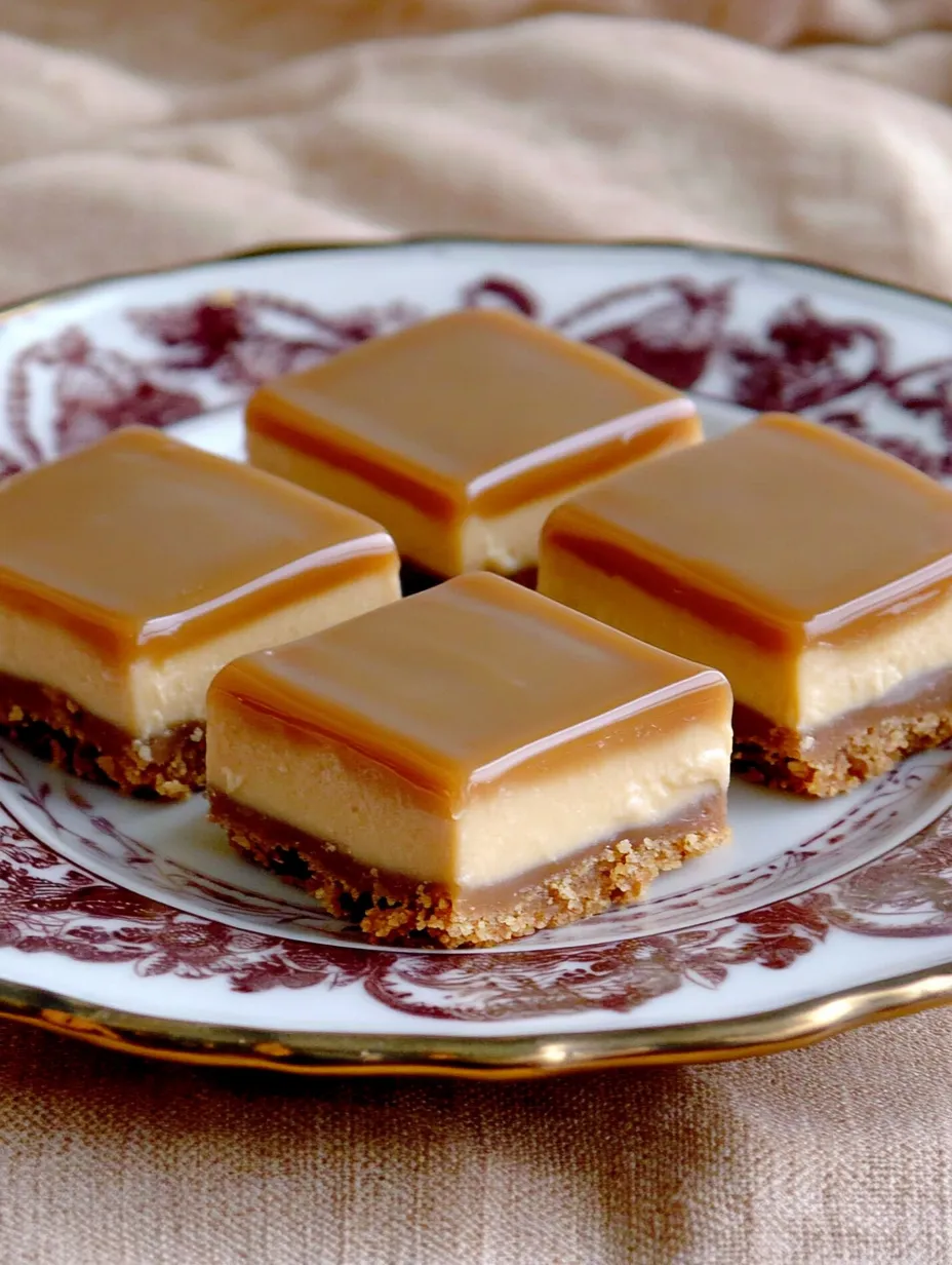 A plate of desserts with a brown sauce.