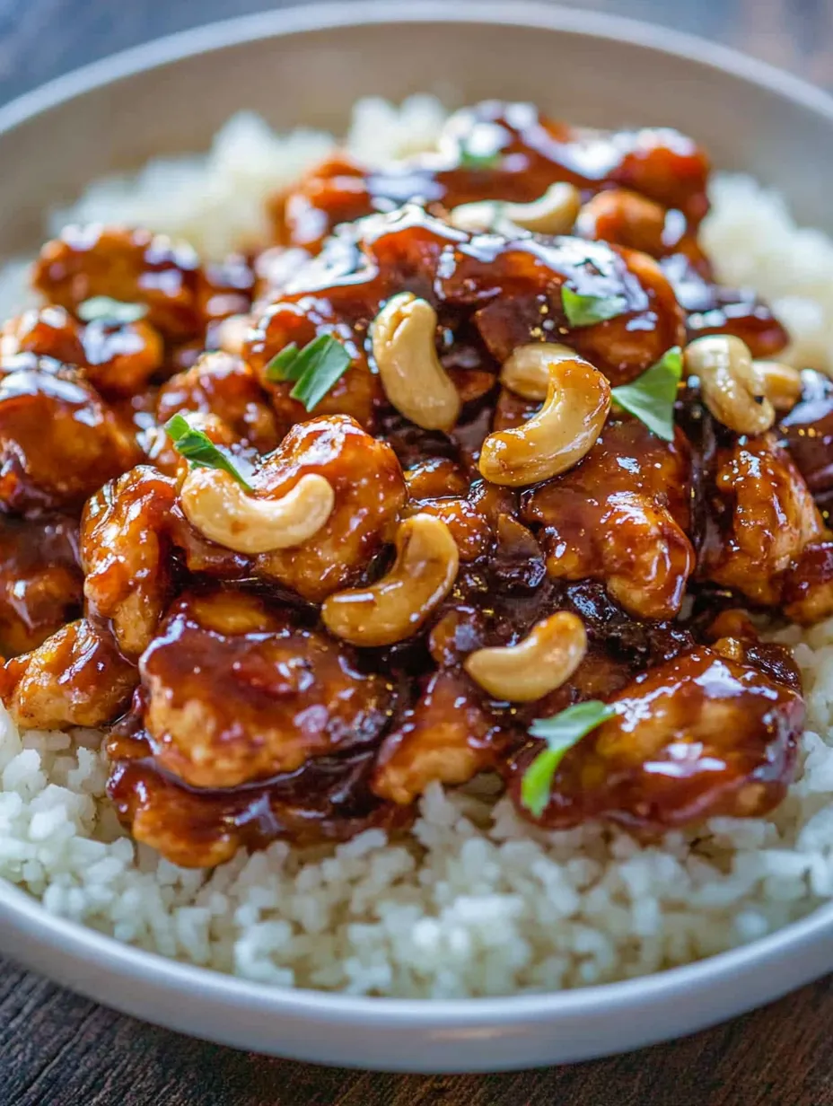 A bowl packed with chicken and rice.