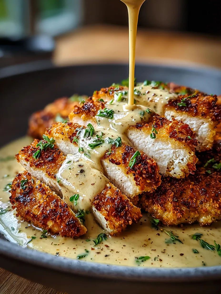 A plate of food with a yellow sauce on top.