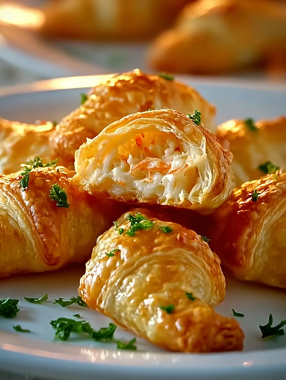 A plate with a pastry and some tasty bits on the side.