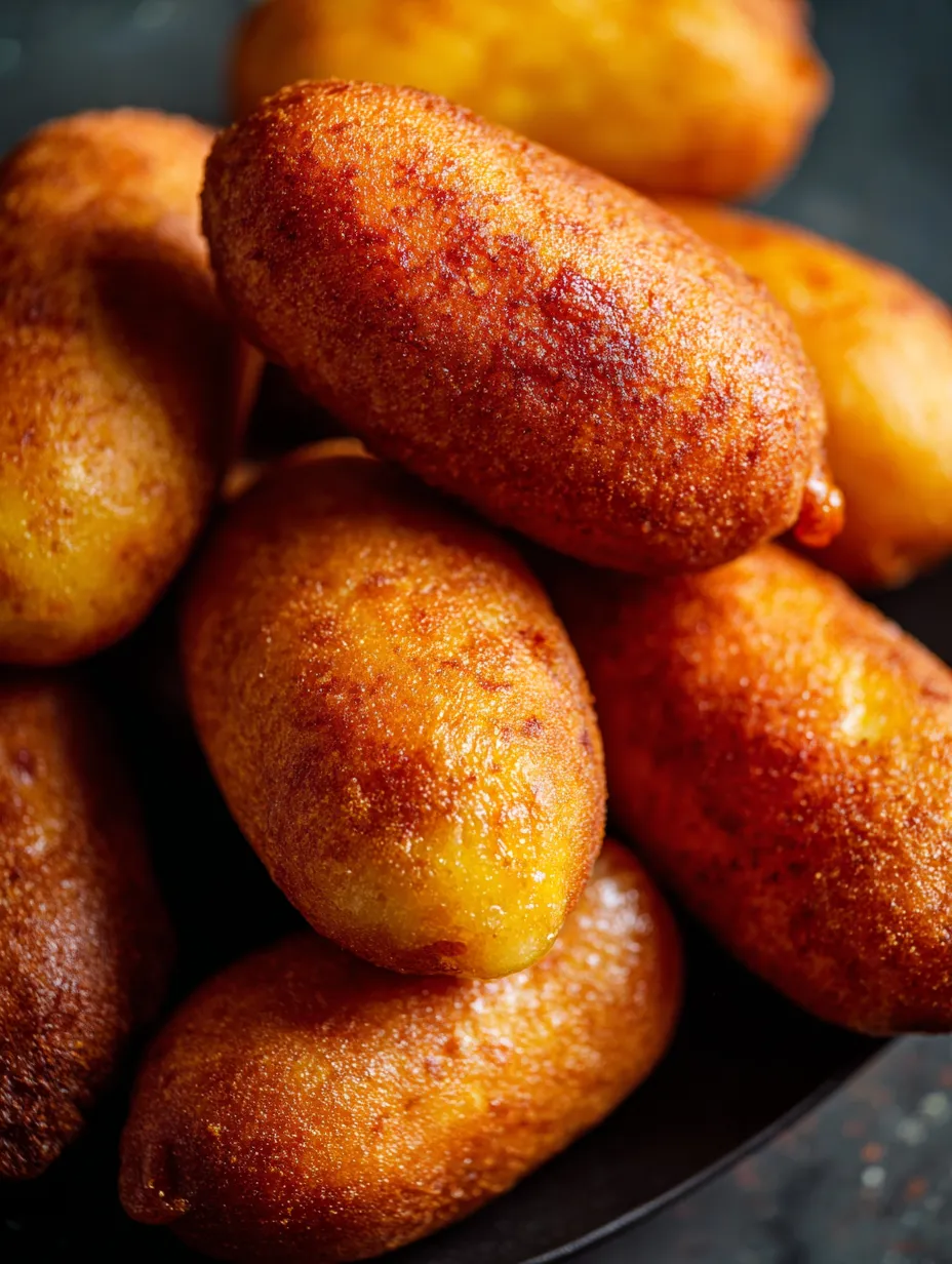 A pile of fried dough.