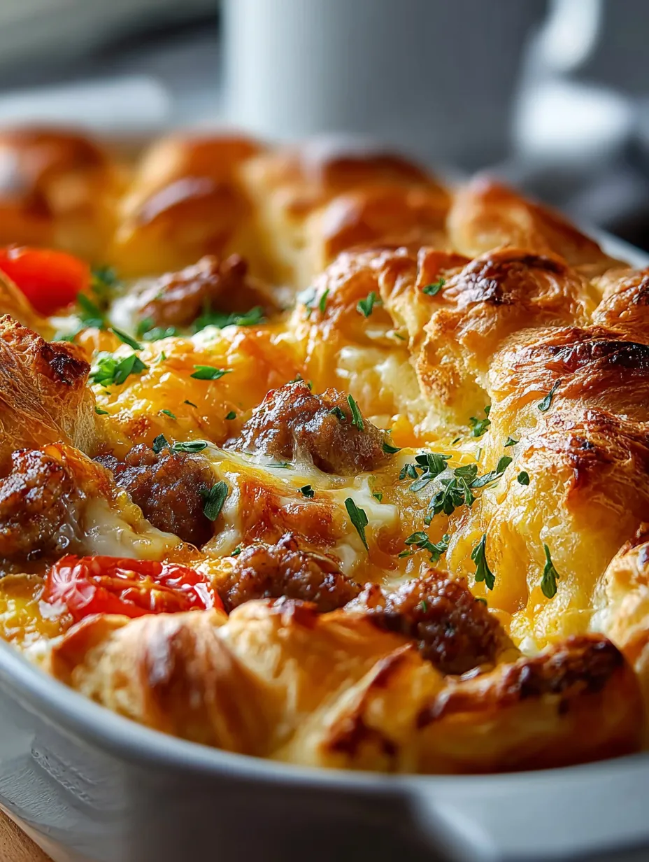 A dish filled with sausage and cheese.