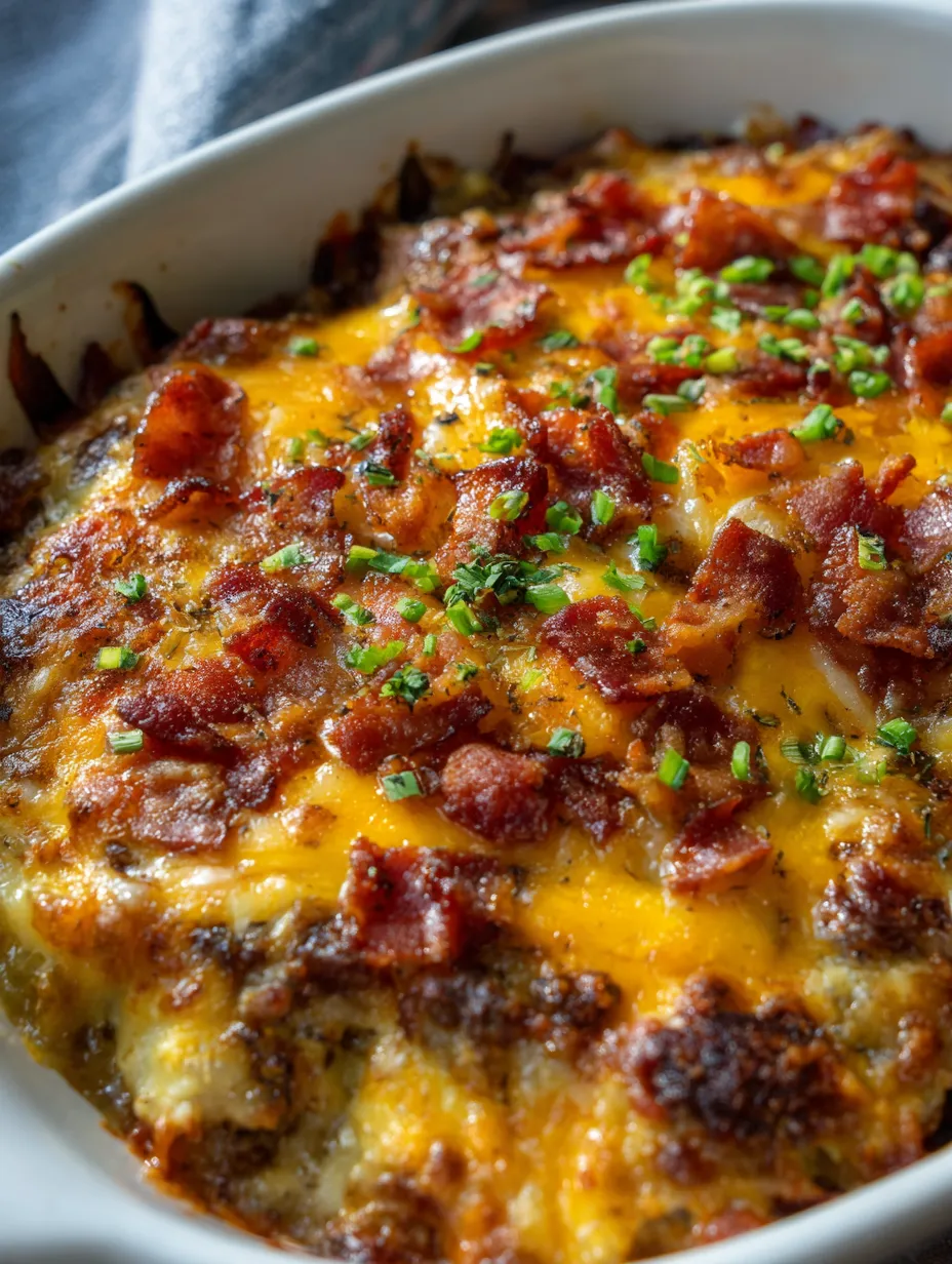 A white bowl topped with gooey melted cheese.