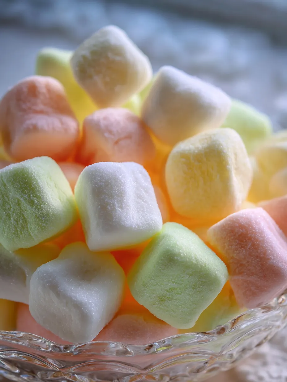 A bowl of marshmallows.