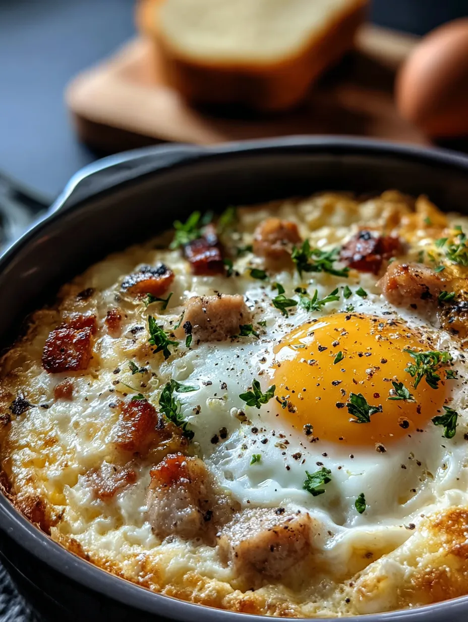 A bowl of food with a fried egg on top.
