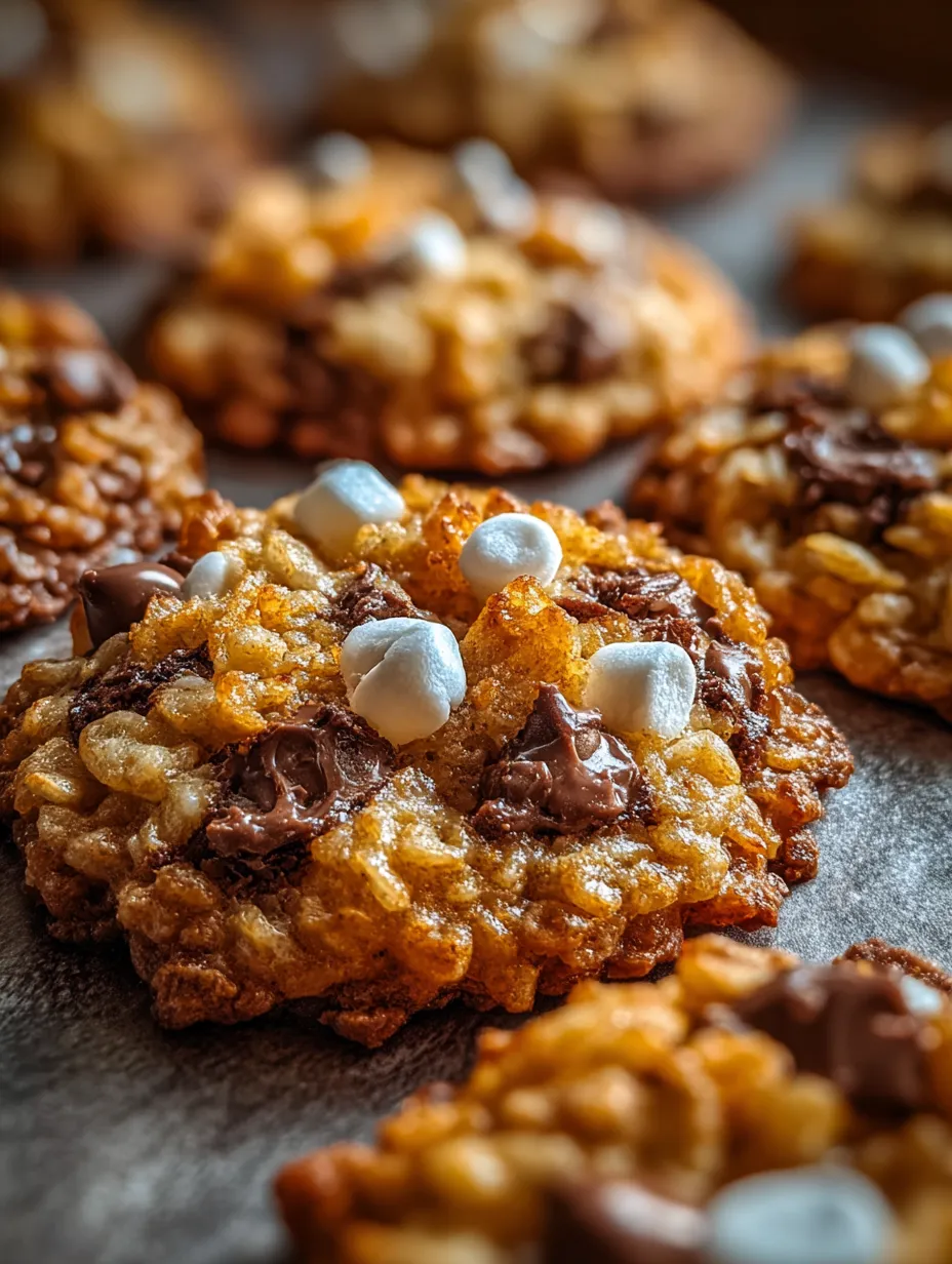A plate of cookies with marshmallows on top.