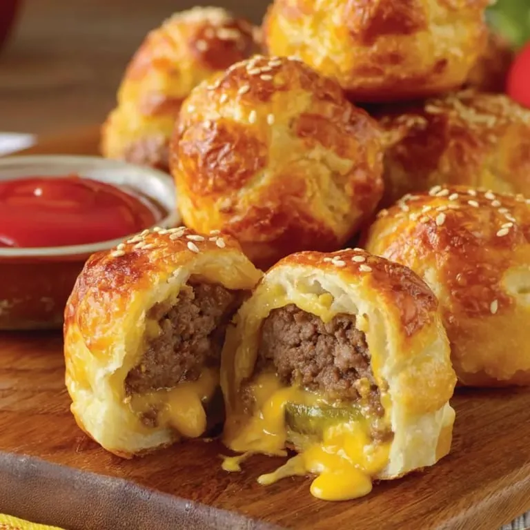 A plate of pastries stuffed with meat and cheese.