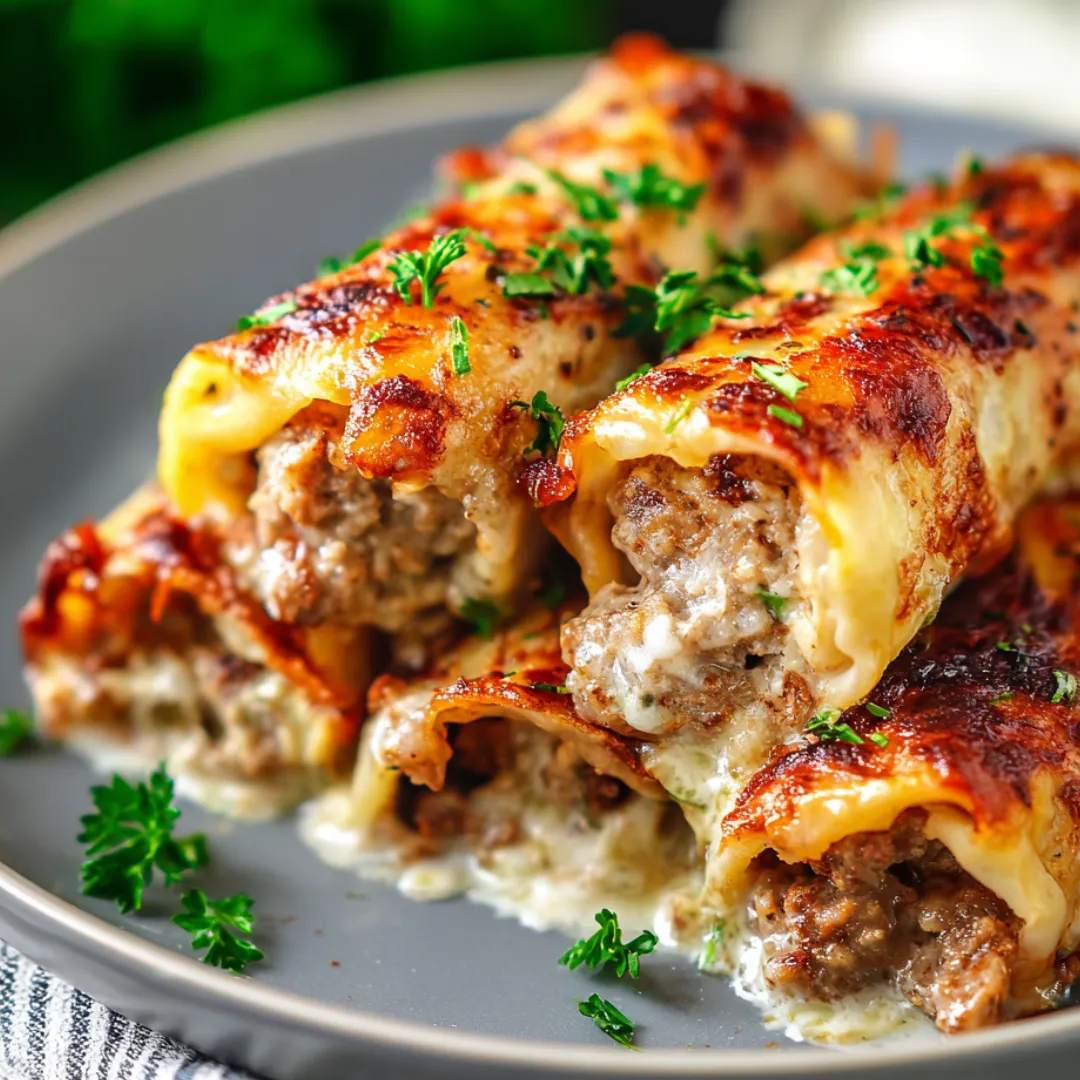 A plate of food with meat and cheese.
