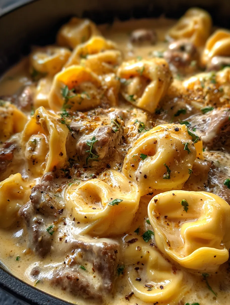 A bowl of pasta with meat and cheese.