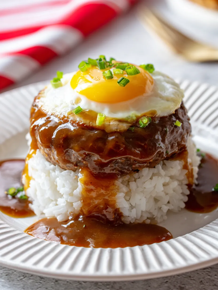 A plate of food with rice and a fried egg on top.