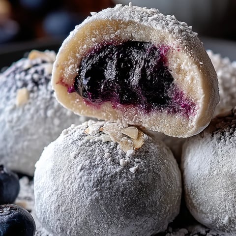 A blueberry pastry with powdered sugar on top.