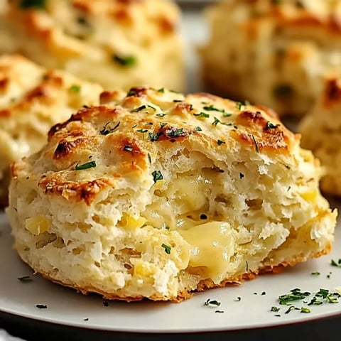 A plate of biscuits with cheese and herbs.